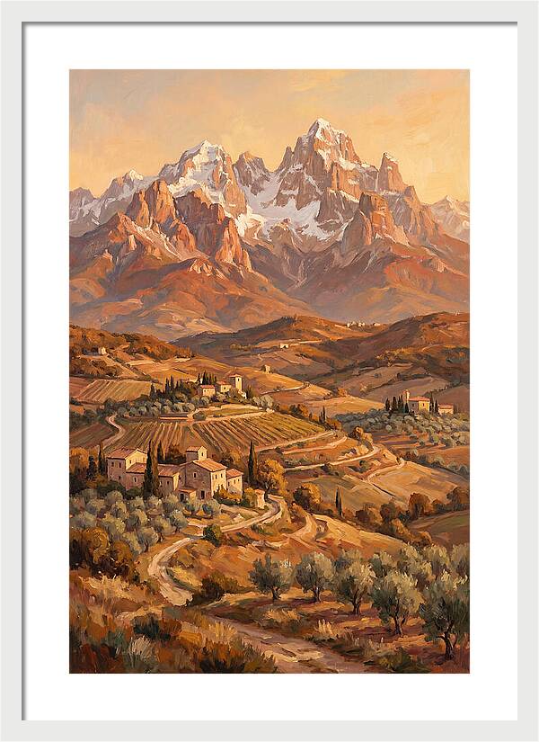 Snowcapped Mountains Overlooking Valleys