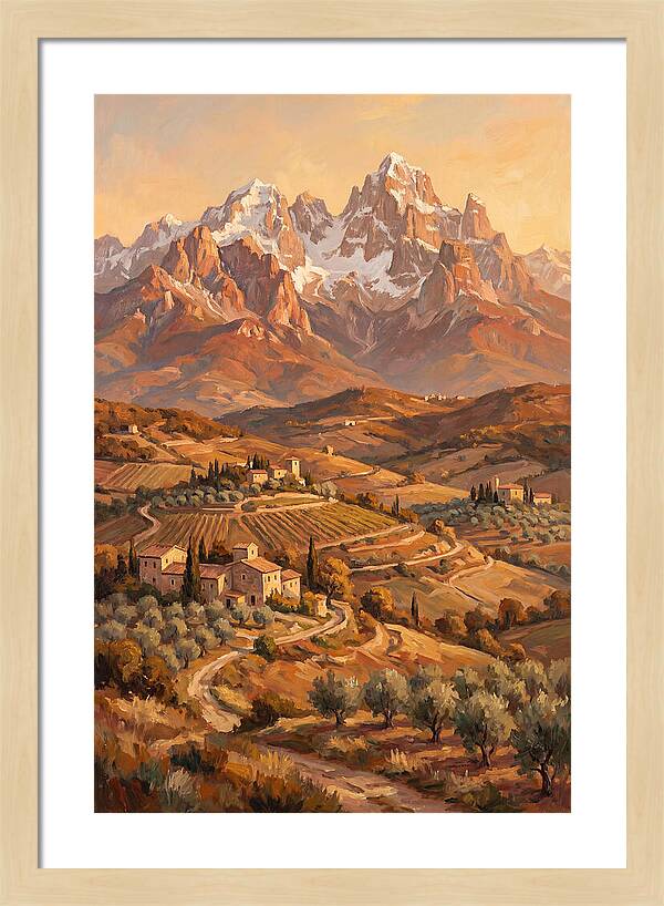 Snowcapped Mountains Overlooking Valleys