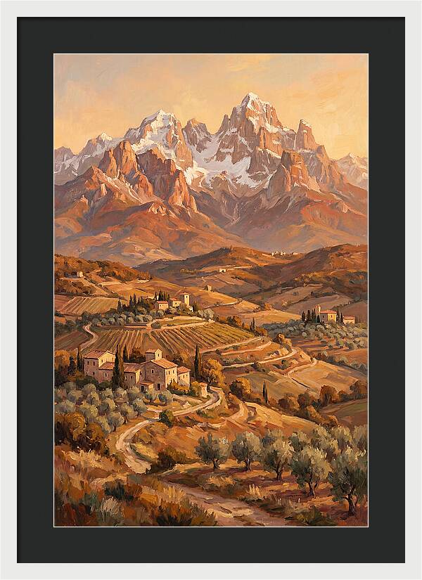 Snowcapped Mountains Overlooking Valleys