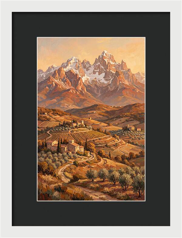 Snowcapped Mountains Overlooking Valleys