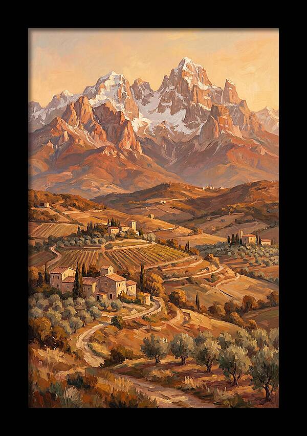 Snowcapped Mountains Overlooking Valleys