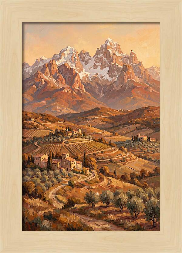 Snowcapped Mountains Overlooking Valleys