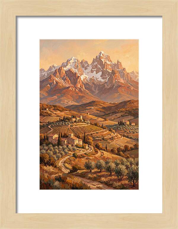 Snowcapped Mountains Overlooking Valleys