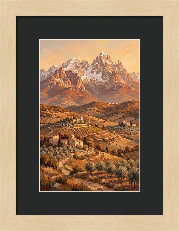 Snowcapped Mountains Overlooking Valleys