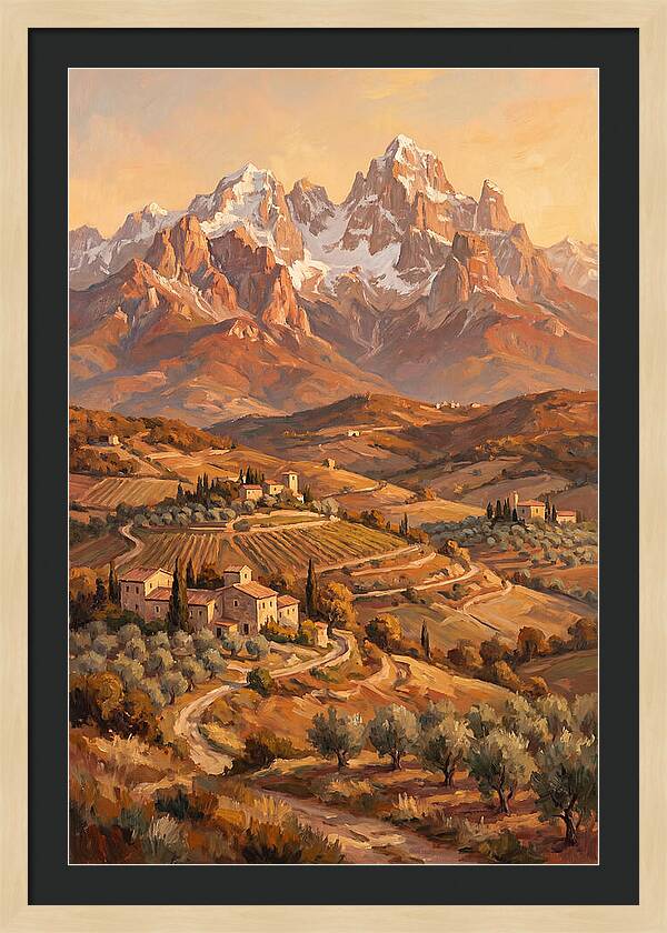 Snowcapped Mountains Overlooking Valleys