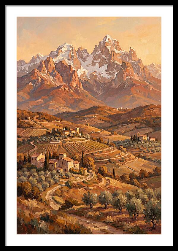 Snowcapped Mountains Overlooking Valleys