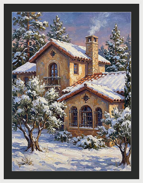 Snowcovered Mediterranean Cabin