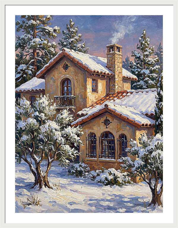 Snowcovered Mediterranean Cabin