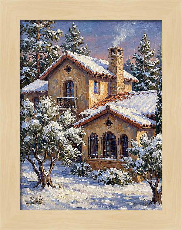 Snowcovered Mediterranean Cabin