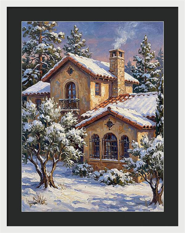 Snowcovered Mediterranean Cabin