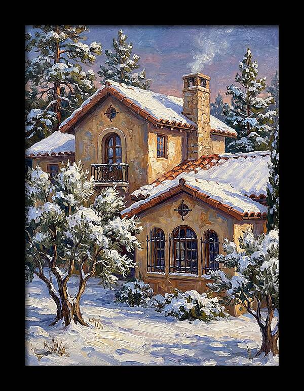 Snowcovered Mediterranean Cabin