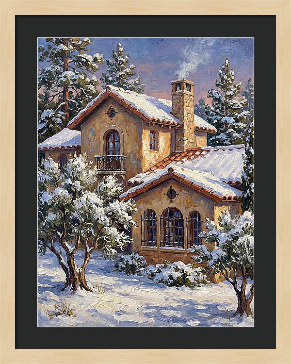 Snowcovered Mediterranean Cabin