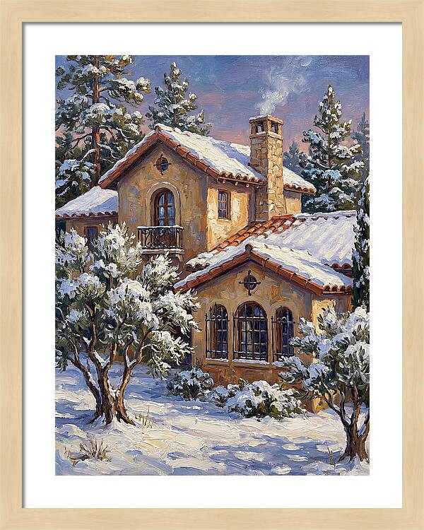 Snowcovered Mediterranean Cabin