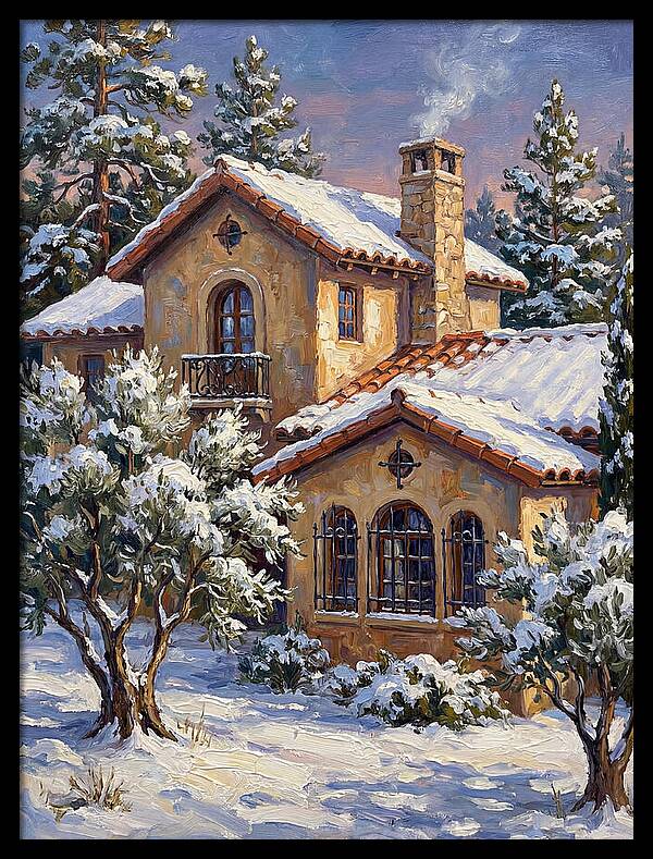 Snowcovered Mediterranean Cabin