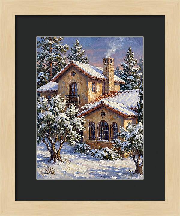 Snowcovered Mediterranean Cabin