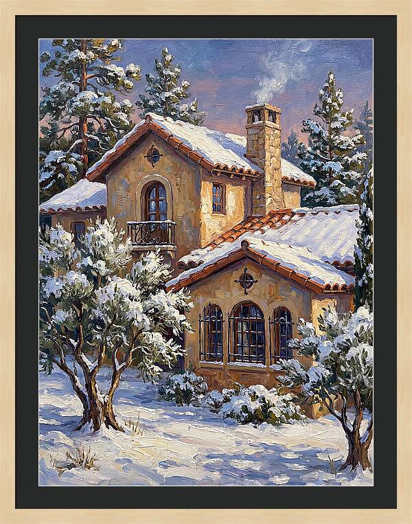 Snowcovered Mediterranean Cabin