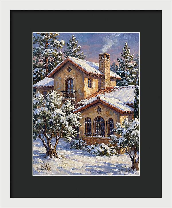 Snowcovered Mediterranean Cabin