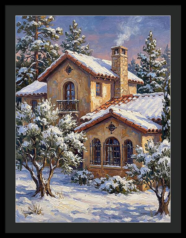 Snowcovered Mediterranean Cabin