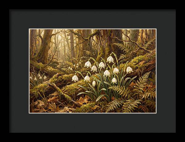 Snowflake Leucojum Bells In Shady Woodland