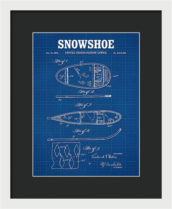 Snowshoe Blueprint Patent Us2615260a
