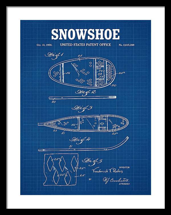 Snowshoe Blueprint Patent Us2615260a