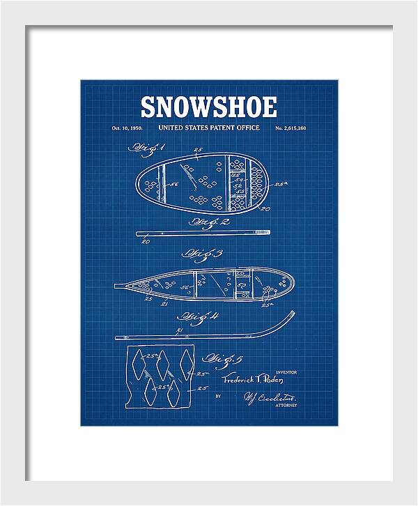 Snowshoe Blueprint Patent Us2615260a