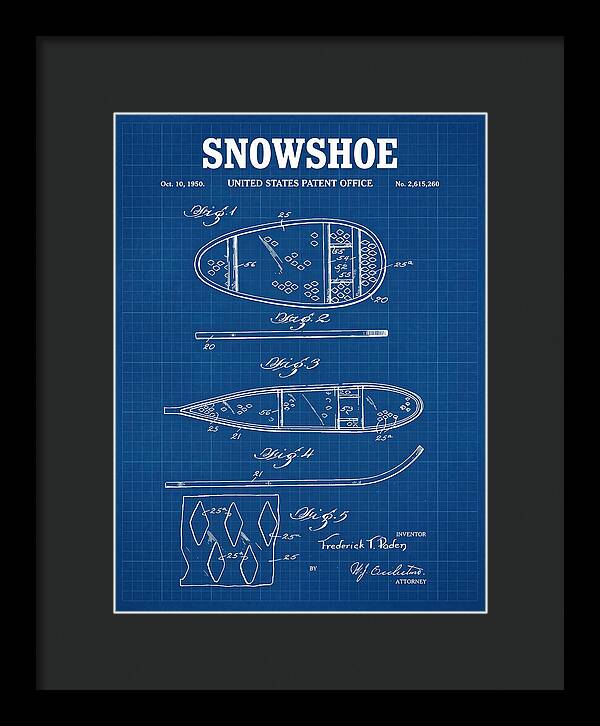 Snowshoe Blueprint Patent Us2615260a