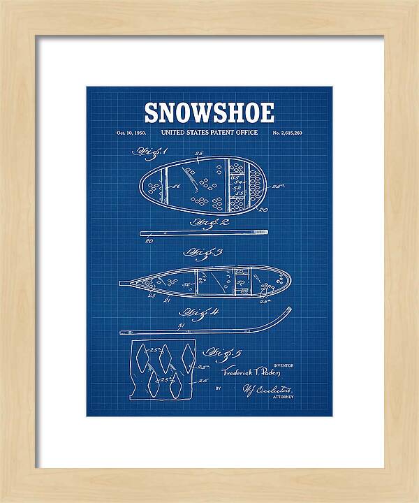 Snowshoe Blueprint Patent Us2615260a