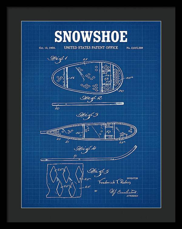 Snowshoe Blueprint Patent Us2615260a