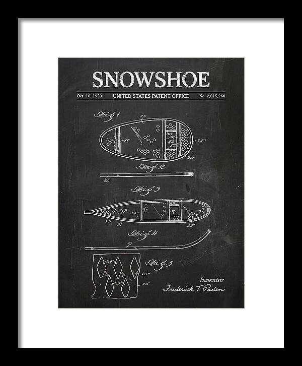 Snowshoe Chalkboard Patent Us2615260a
