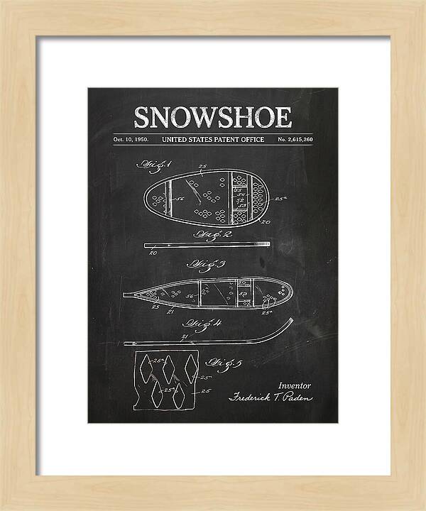 Snowshoe Chalkboard Patent Us2615260a