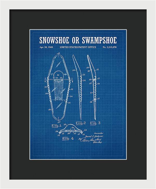 Snowshoe Or Swampshoe Blueprint Patent Us2515070a