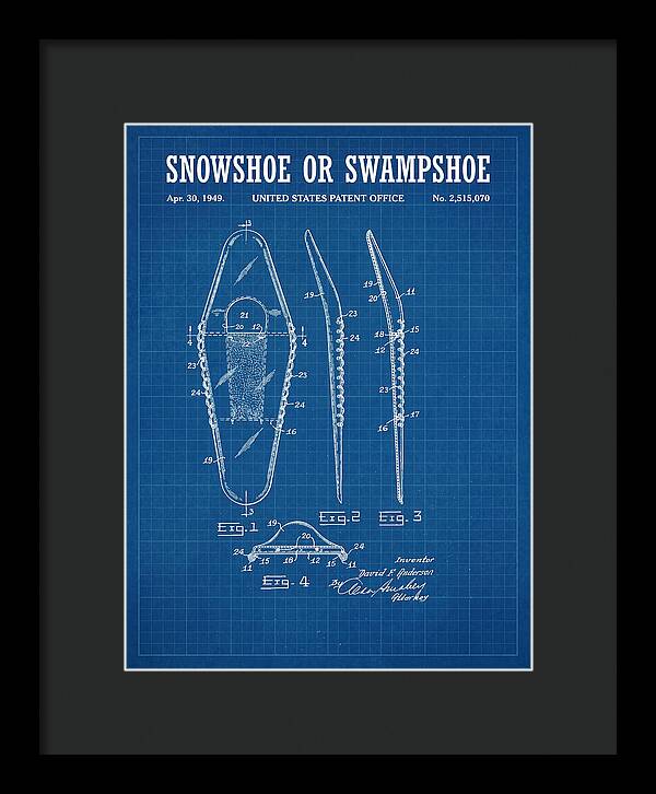 Snowshoe Or Swampshoe Blueprint Patent Us2515070a