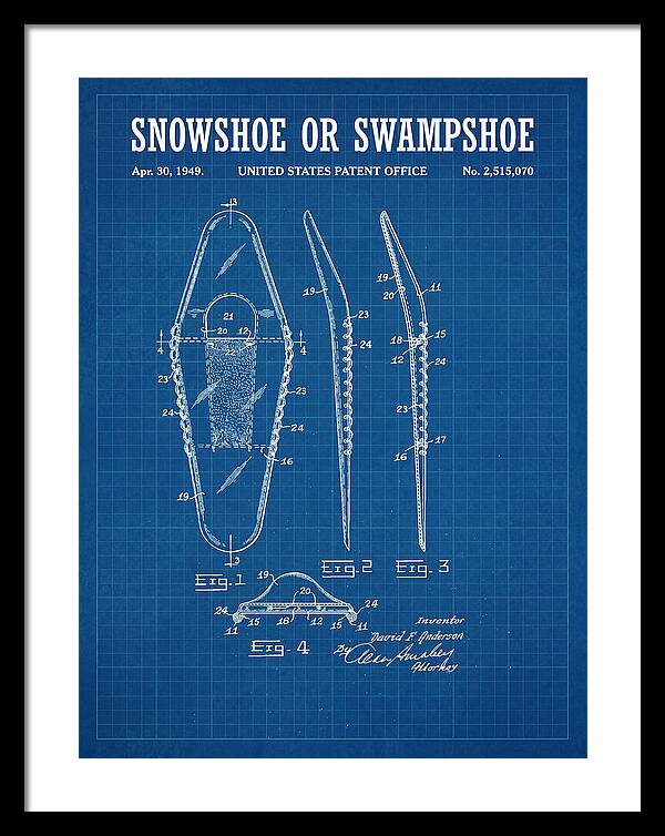 Snowshoe Or Swampshoe Blueprint Patent Us2515070a
