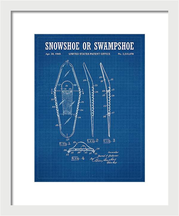 Snowshoe Or Swampshoe Blueprint Patent Us2515070a