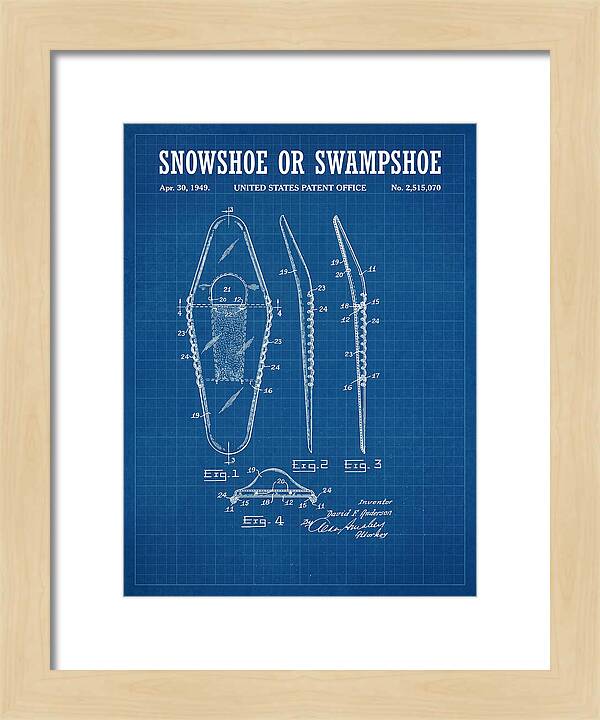 Snowshoe Or Swampshoe Blueprint Patent Us2515070a