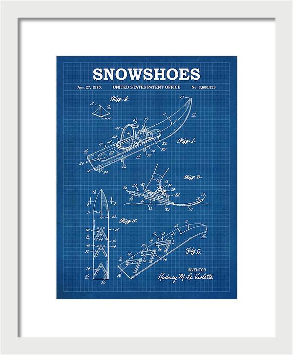 Snowshoes Blueprint Patent Us3600829a