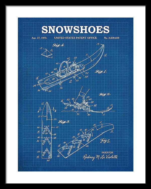 Snowshoes Blueprint Patent Us3600829a
