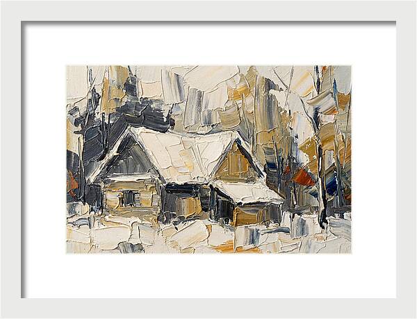 Snowy Cabin In Winter