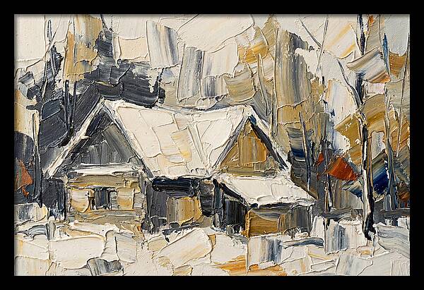 Snowy Cabin In Winter