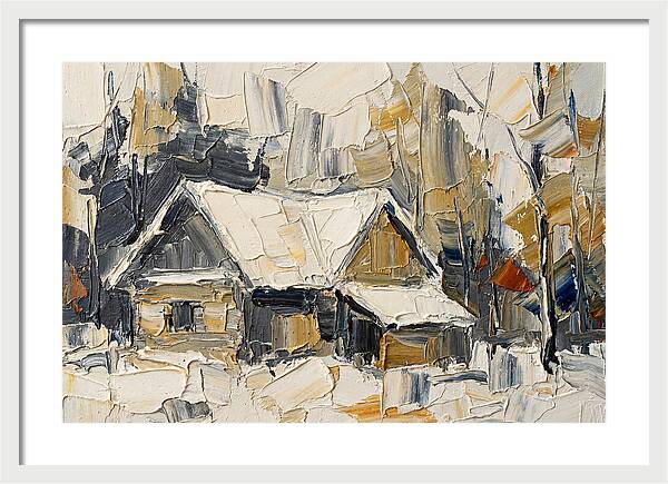 Snowy Cabin In Winter