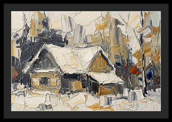 Snowy Cabin In Winter