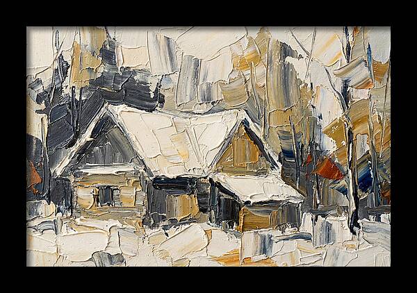 Snowy Cabin In Winter