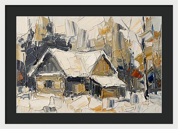 Snowy Cabin In Winter