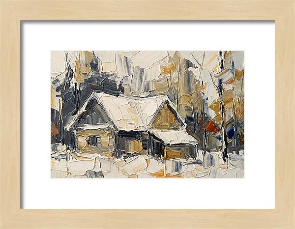 Snowy Cabin In Winter