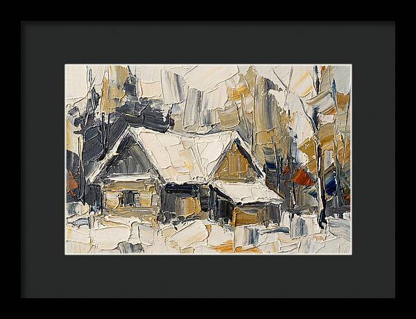 Snowy Cabin In Winter