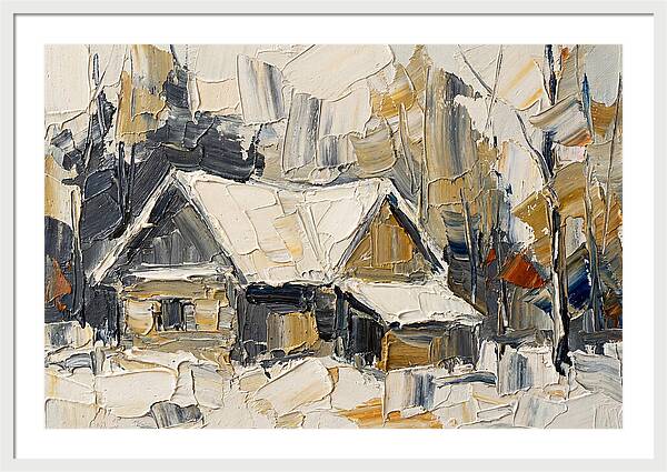 Snowy Cabin In Winter