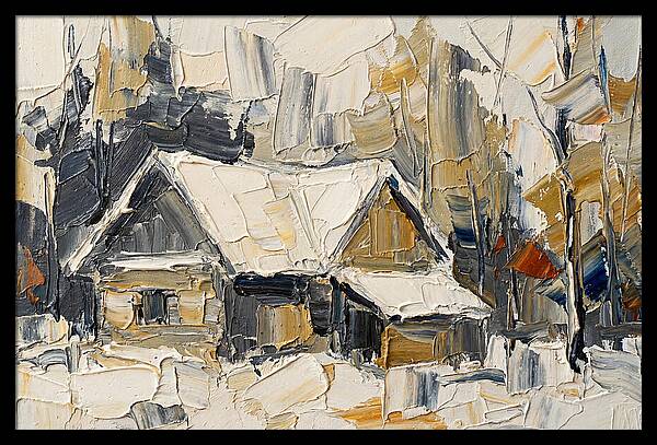 Snowy Cabin In Winter