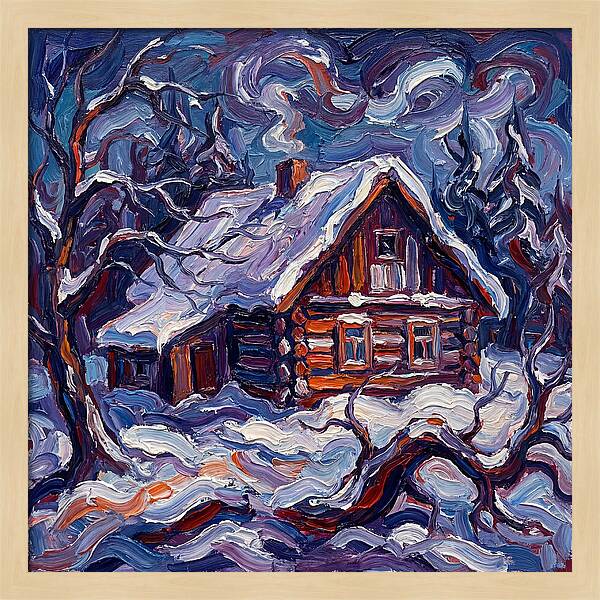 Snowy Cabin Serenity