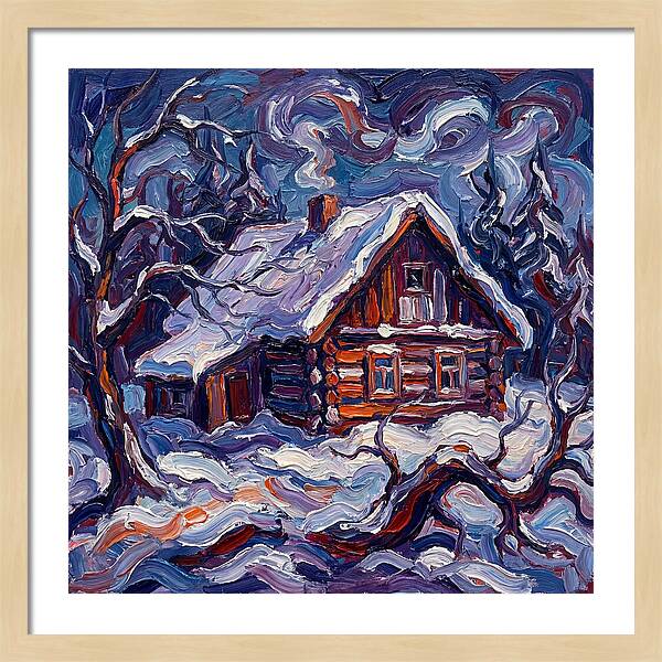 Snowy Cabin Serenity